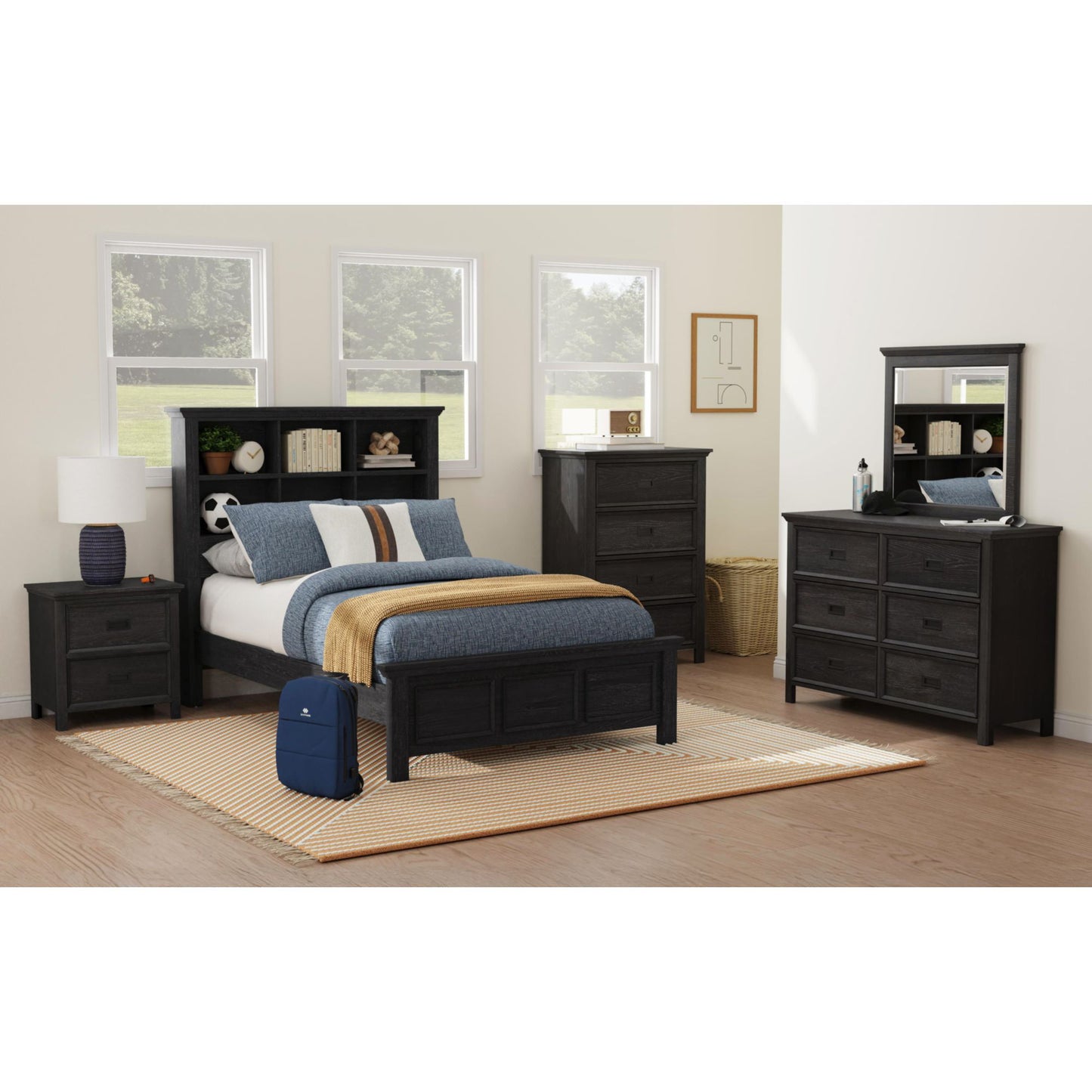 Hampton Kids - Bookcase Bedroom Set