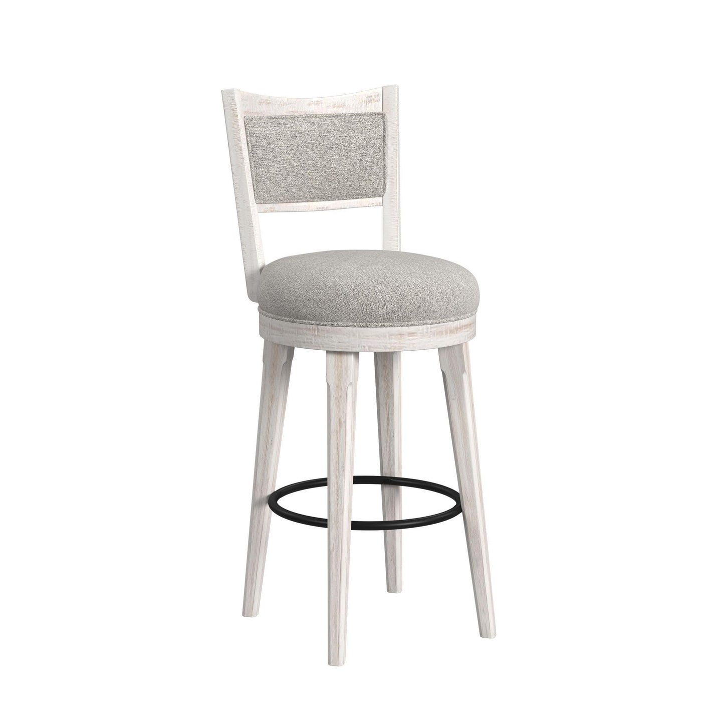Rogen Rustic - Swivel Bar Stool (Set of 2) - Rustic White