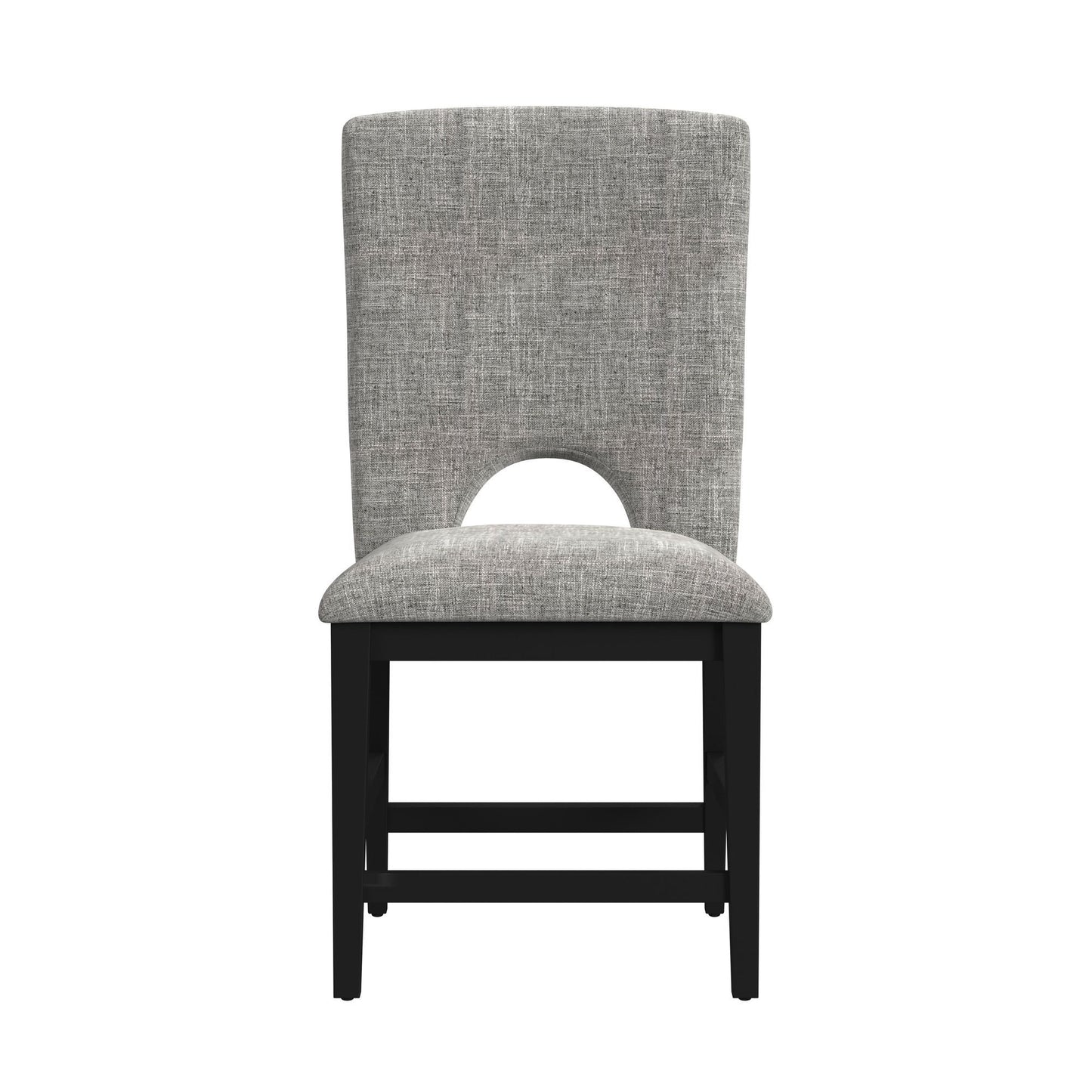 Oregon - Fabric Counter Side Chair (Set of 2) - Gray / Black