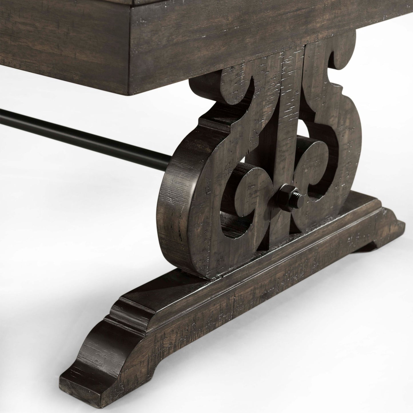 Stone - Chairside Table With PU Base - Dark Walnut