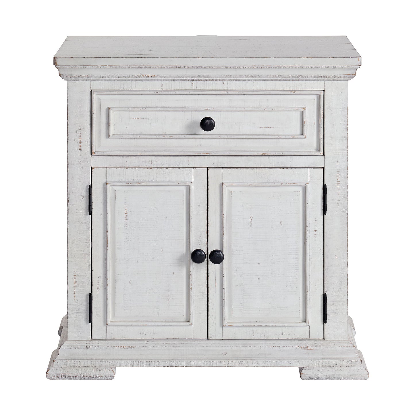 Heather - 1-Drawer Nightstand With USB - Rustic White