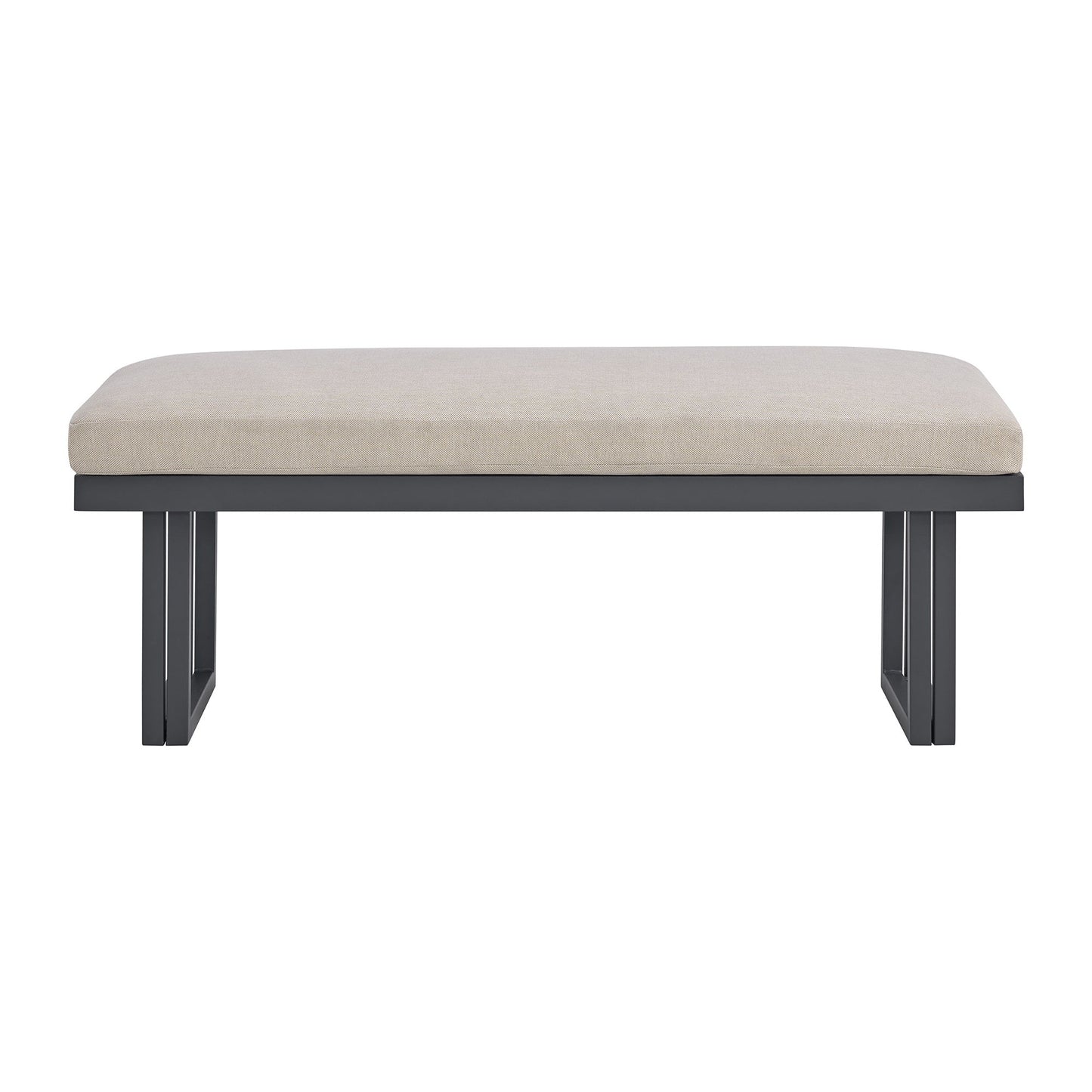 Playa - Dining Bench - Dark Gray / Beige
