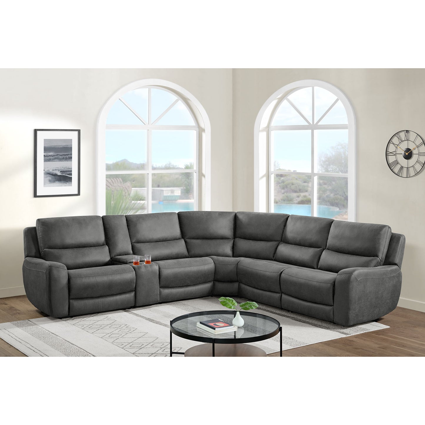 Saber - 6 Piece Sectional Set - Texas Granite