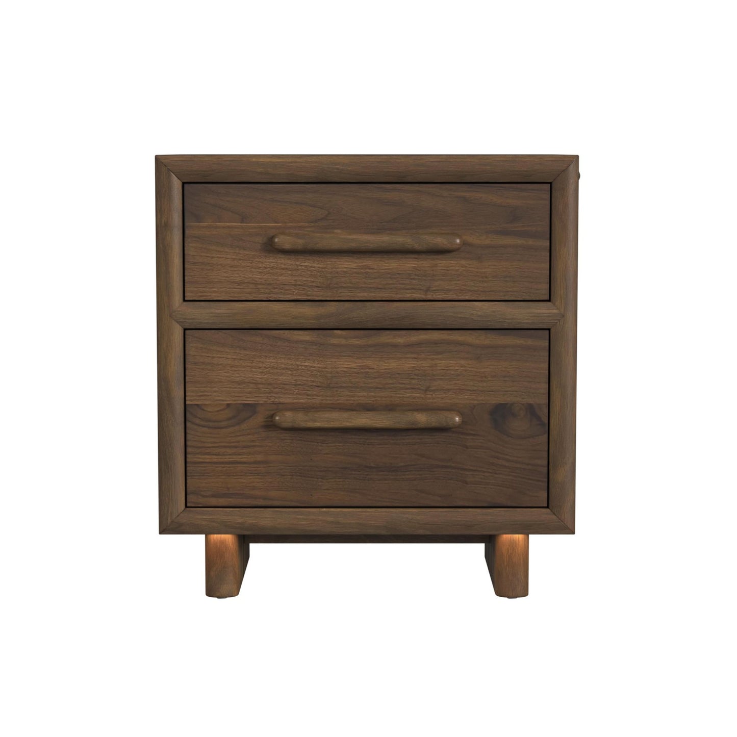 Brisbane - Nightstand With USBC And LED - Brown