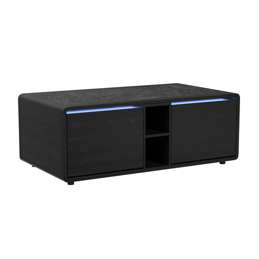 Halo - Smart Coffee Table With Fridge And Speaker - Black