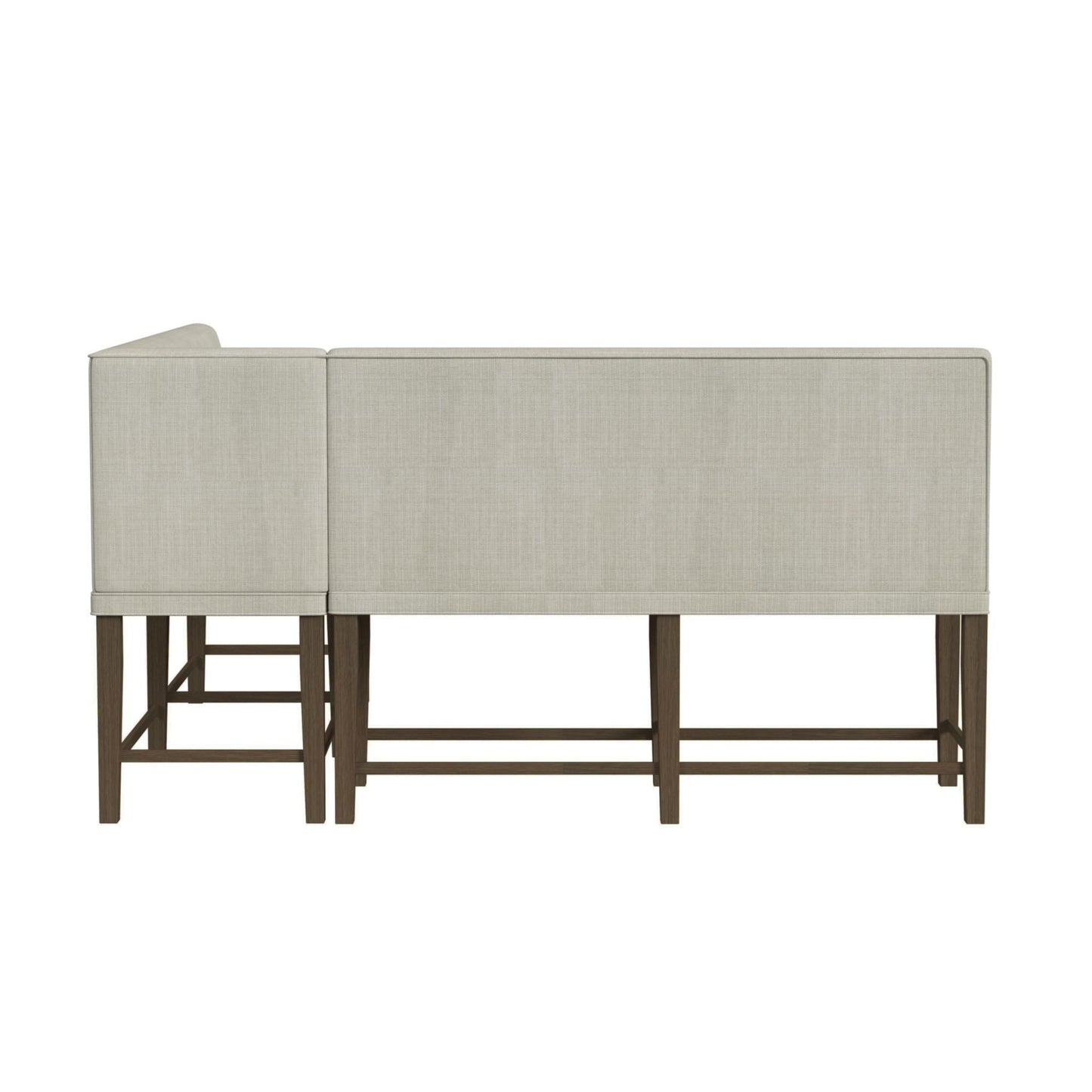 Peyton - Sectional Sofa Counter Set - Pearl Silver