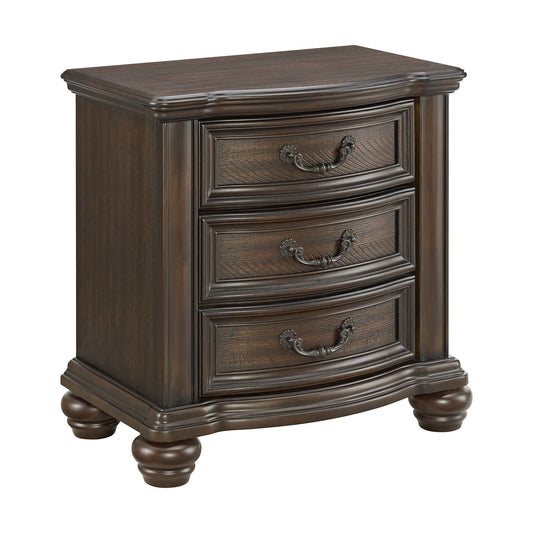 Brunswick - 2-Drawer Nightstand With USB - Mahogany