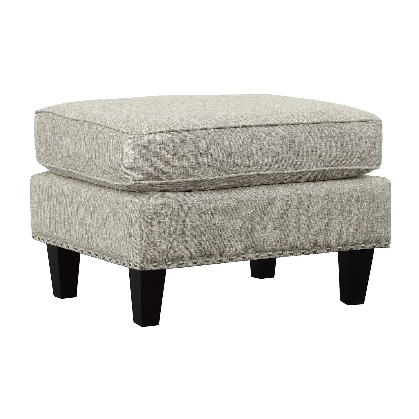 Erica - 497 Ottoman With Chrome Nail (Ista 3) - Heirloom Gray