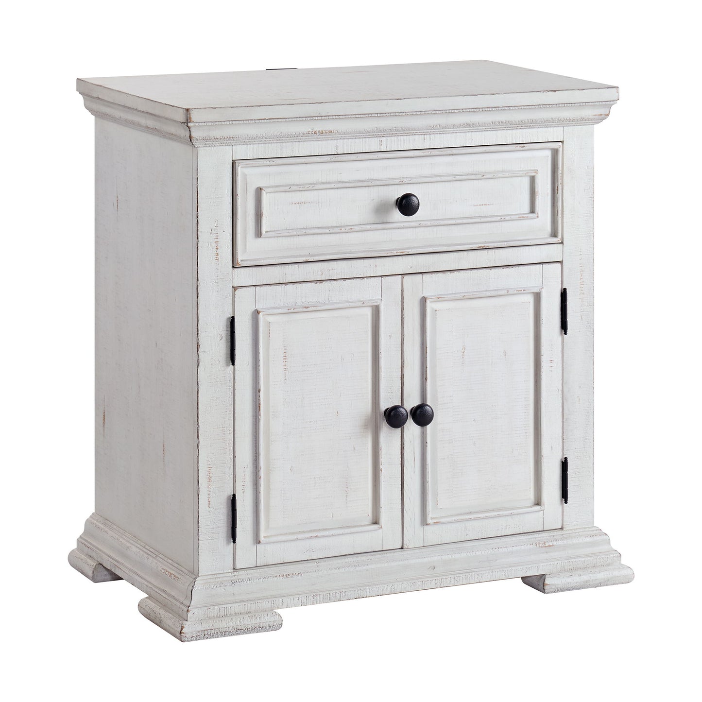Heather - 1-Drawer Nightstand With USB - Rustic White