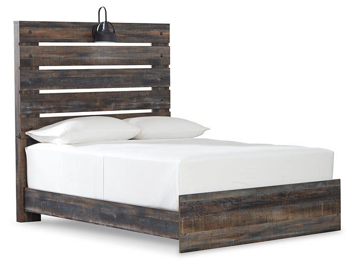 Drystan Panel Bed With Mirrored Dresser And Chest