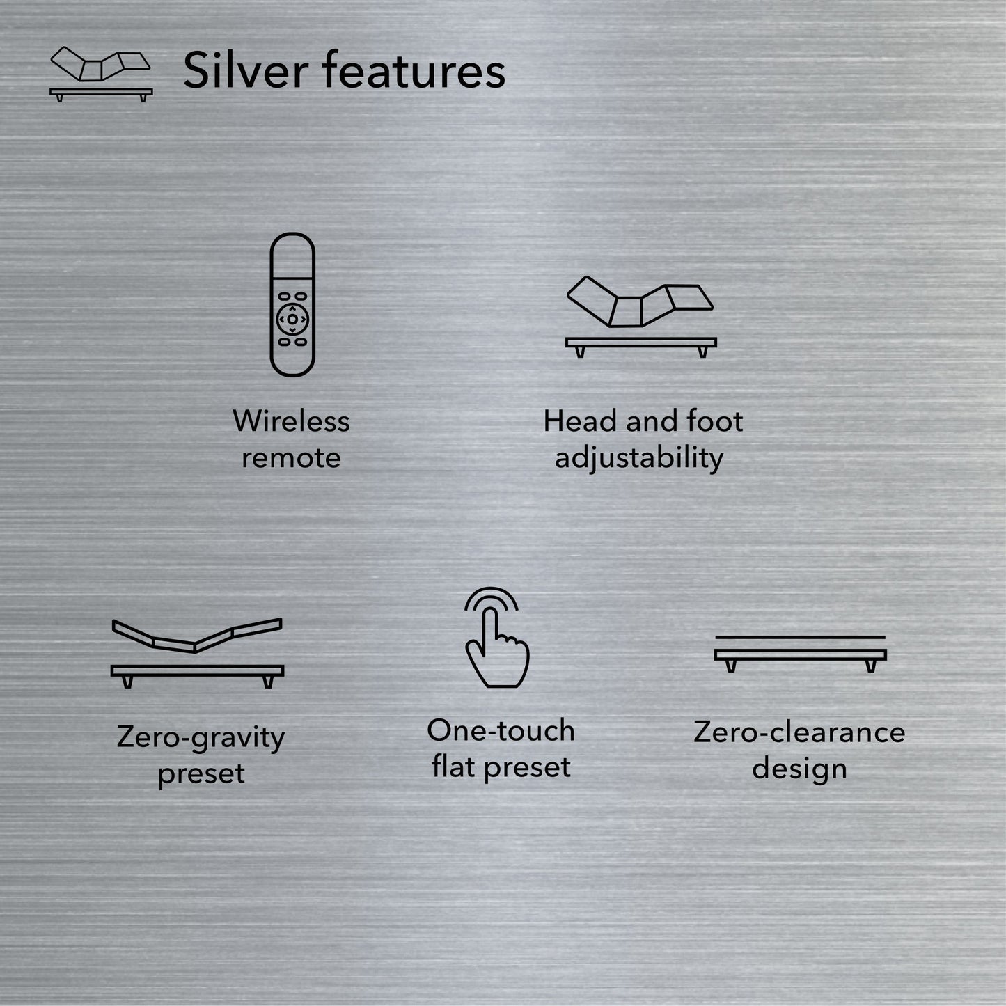 Silver Adjustable Base