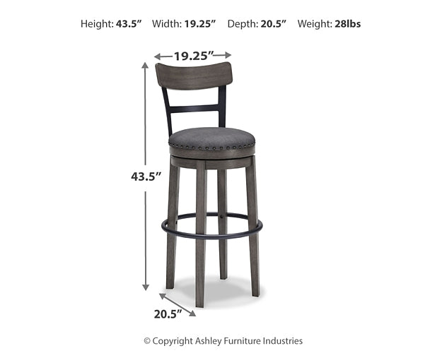 Caitbrook UPH Swivel Barstool (1/CN)