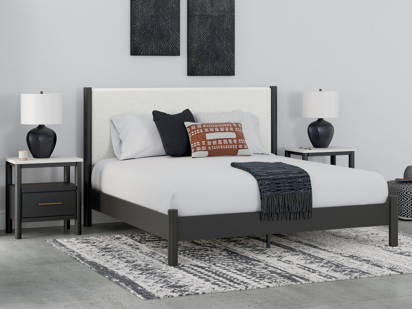 Cadmori Upholstered Panel Bed