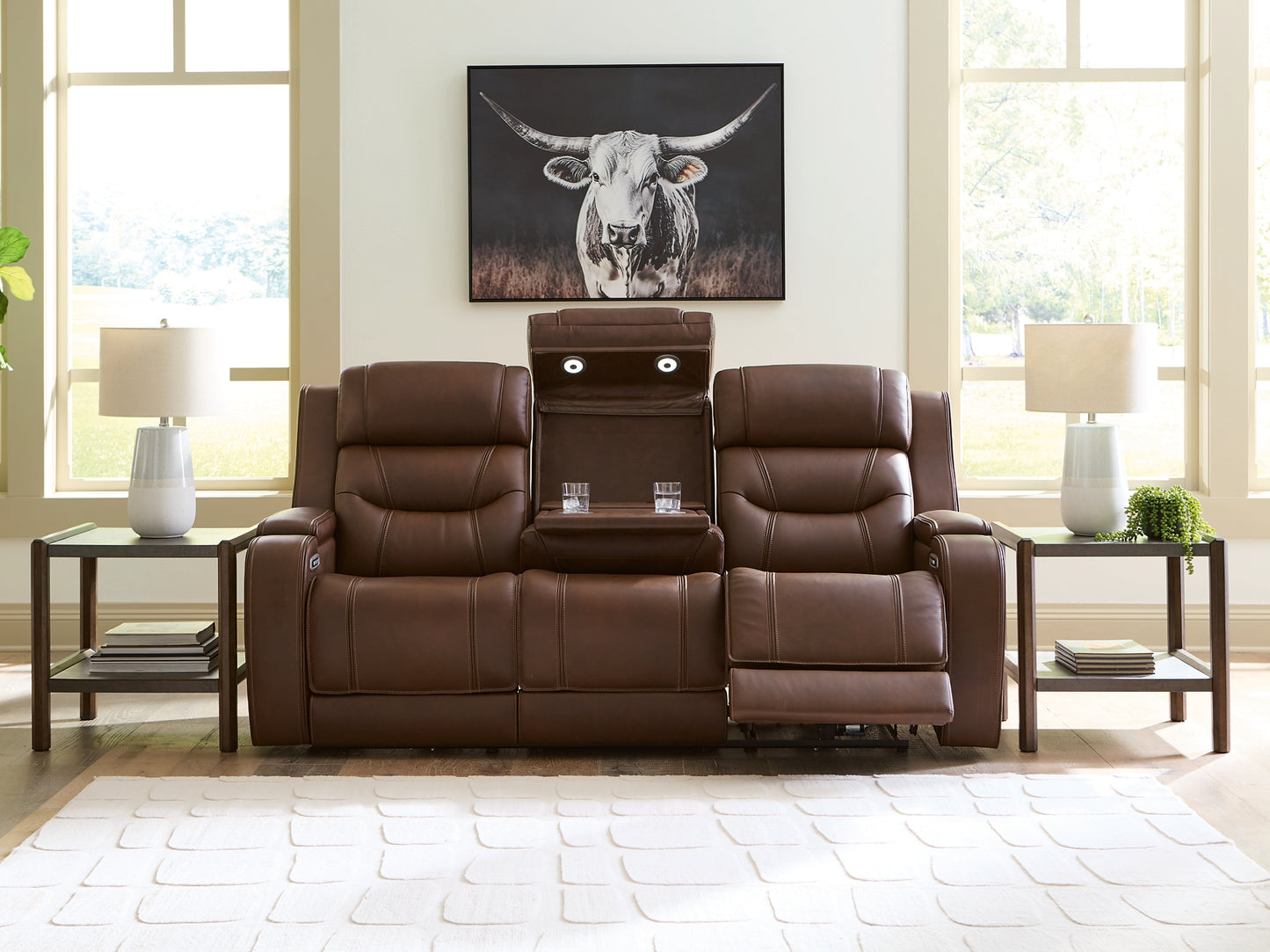 Knightington PWR REC Sofa w/Audio Seating