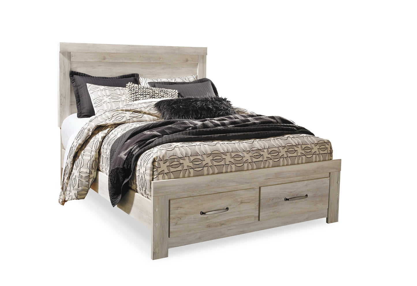 Bellaby Platform Bed With 2 Storage Drawers With Mirrored Dresser And Chest