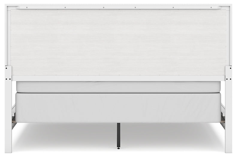 Binterglen California King Panel Bed with Mirrored Dresser and Chest