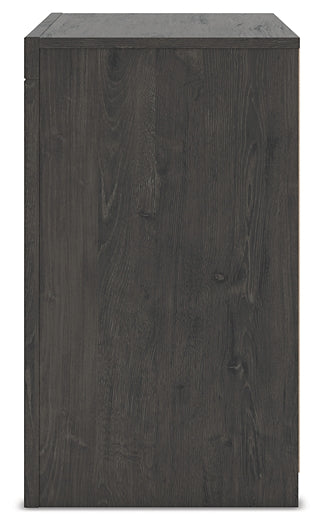 Queen Panel Storage Bed with Mirrored Dresser and Nightstand