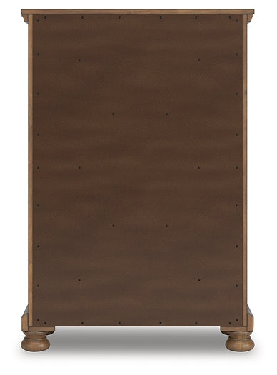 Feddinger King Panel Bed with Mirrored Dresser and Chest