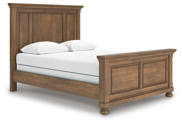 Feddinger Queen Panel Bed with Mirrored Dresser and Chest