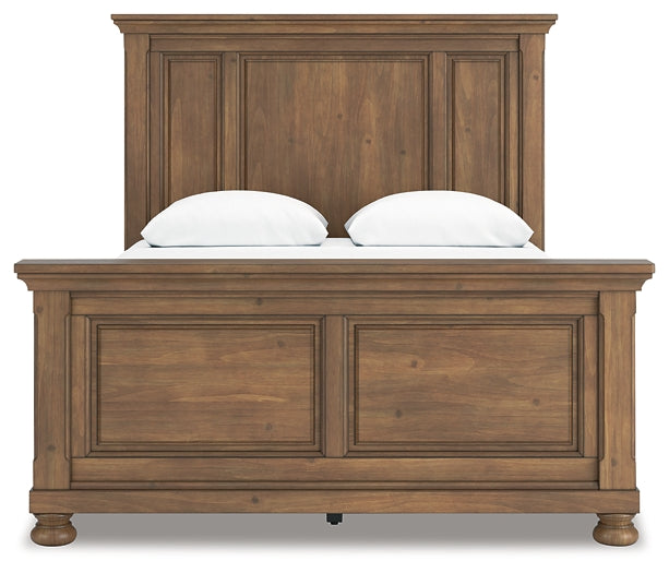 Feddinger Queen Panel Bed with Mirrored Dresser and Chest
