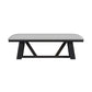 Transcend - Dining Bench - Charcoal / Light Gray