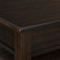 Wagner - Square Lift-Top Coffee Table With Casters - Cherry