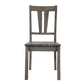 Nathan - Fan Back Chair With Wooden Seat (Set of 2) - Gray Oak