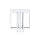 Cable - End Table - White / Silver
