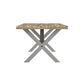 Callista - Rectangular Table - Beach/Natual Metal