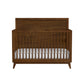 Malia - Crib With High Headboard And Guardrail - Walnut