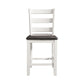 Martin - Counter Side Chair With Black PU (Set of 2) - White Finish