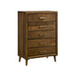 Malibu - 5-Drawer Chest - Walnut