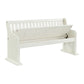 Stone - Pew Bench With Storage - White