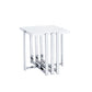 Cable - End Table - White / Silver