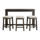 Stone - Multipurpose Bar Table Set - Dark Walnut