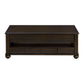 Wagner - Rectangular Lift-Top Coffee Table With Casters - Cherry
