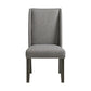 Everdeen - Side Chair With Gray Fabric and Nail Heads (Set of 2) - Charcoal