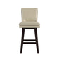 Villanova - PU Swivel Bar Stool (Set of 2) - Espresso / Beige