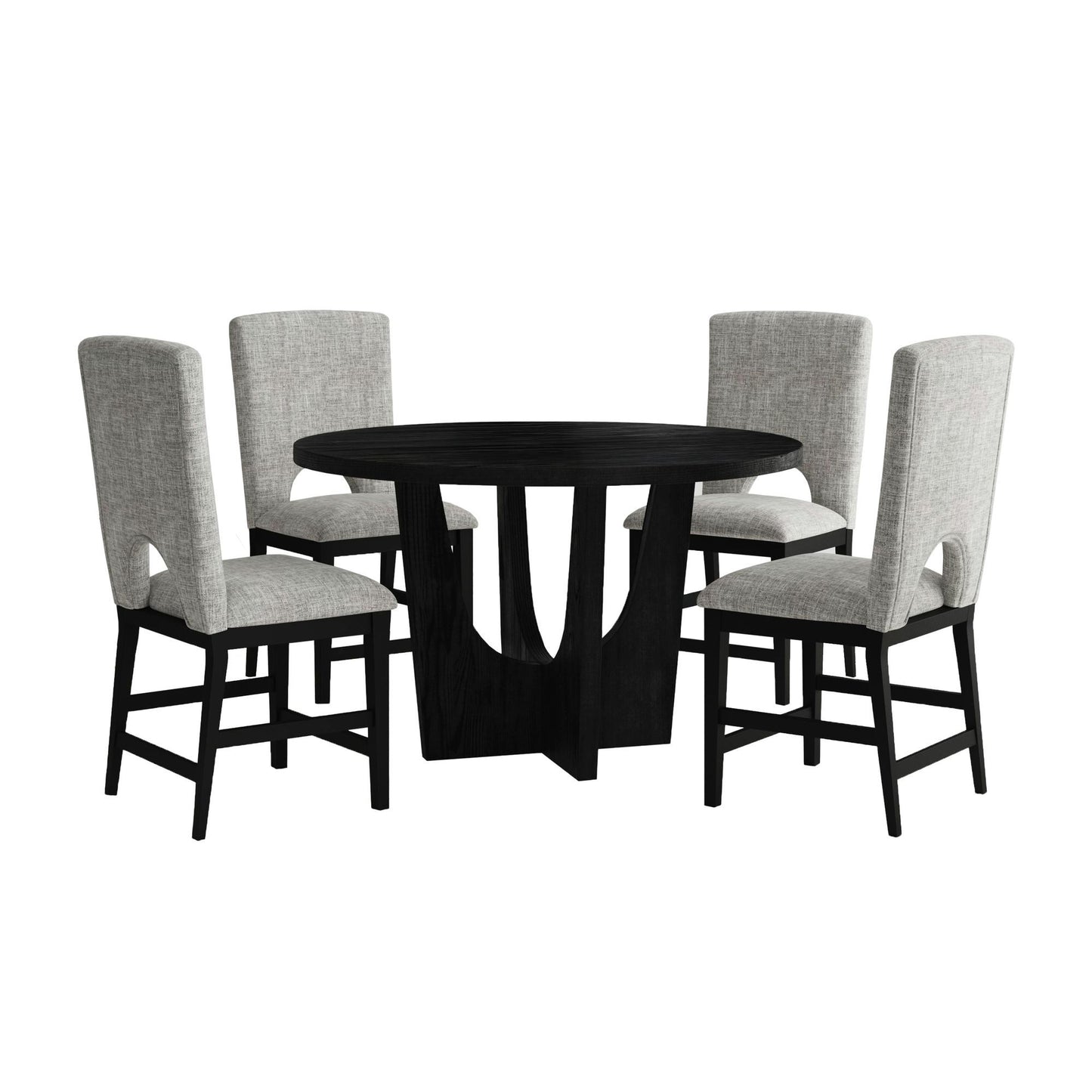 Oregon - 5 Piece Counter Height Dining Set (Round Counter Table And Four Chairs)