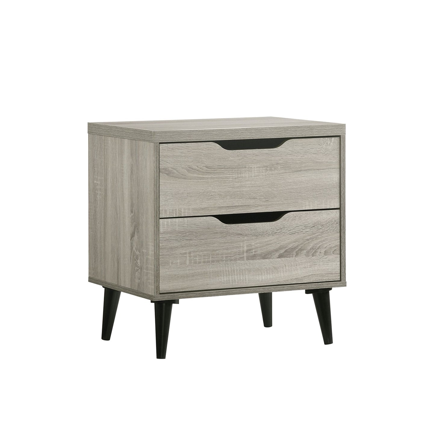 Ernesto - 2-Drawer Nightstand (3A Packing) - Gray