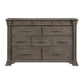 Kings Court - 10-Drawer Dresser - Gray