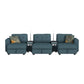 Options One - Living Room Set Sectional With Media Console And 3 Ottomans