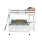 Hampton Kids - Loft Bed With Ladder And Desk With Speaker