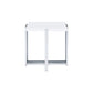 Cable - End Table - White / Silver