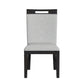 Transcend - Dining Side Chair With Fabric (Set of 2) - Charcoal And Light Gray