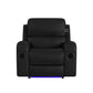 Euphora - P3 Power Glider Recliner With Heat Massage, Music, Ipad Holder With Wireless Charger, USB - Black
