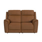 Mustang - Power Motion Loveseat With Power Headrest And Lumbar - Aline Butternut