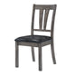 Nathan - Fan Back Chair With PU Seat (Set of 2) - Gray Oak