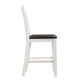 Martin - Counter Side Chair With Black PU (Set of 2) - White Finish