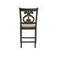 Stone - Counter Swirl Back Side Chair (Set of 2) - Smokey Walnut